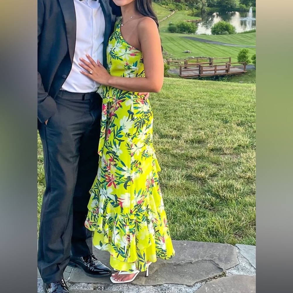 Floral One Shoulder Maxi Dress